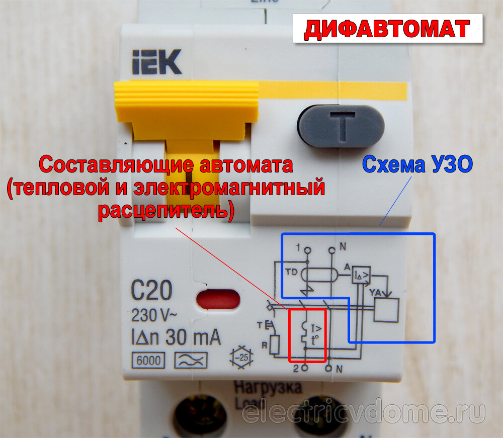 УЗО и дифавтомат: отличие в схемах