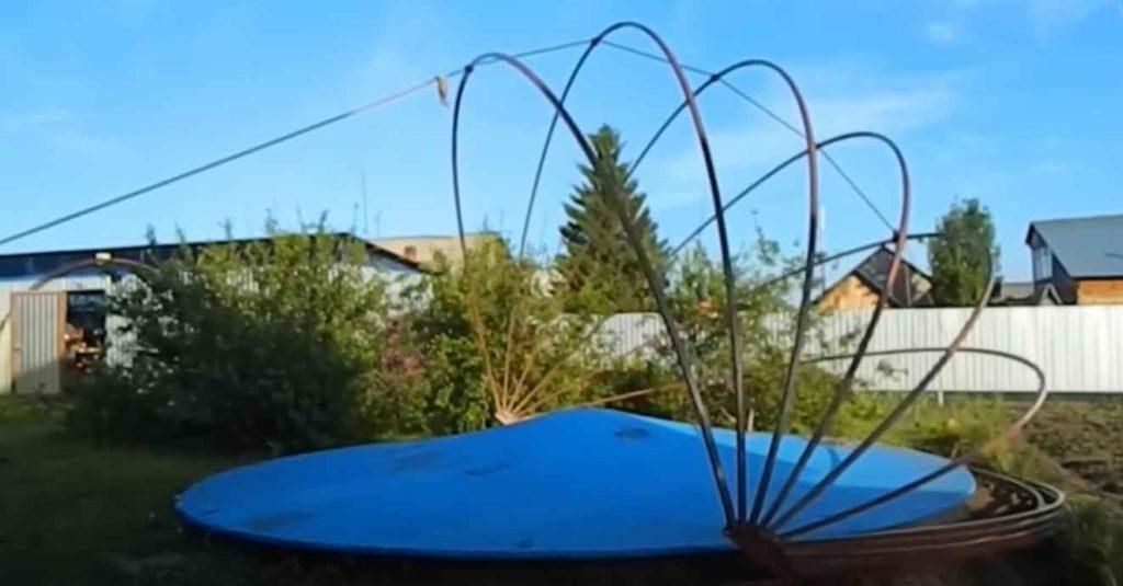 картинка для поста Как сделать складной купол для уличного бассейна